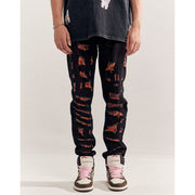 Destruction Orange Jeans
