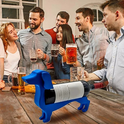 Dachshund Wine Bottle Holder Wine Cabinet Dachshund Personality Wine Rack Home Creative Dachshund Dog Red Wine Display Rack Kitchen Gadgets